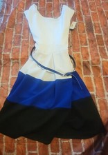 Covington Womens Color Block Dress Sz 8 Missy Nwt