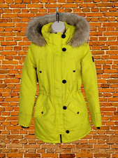 WOMENS VERO MODA SIZE EUR XS XSMALL YELLOW PADDED WINTER PARKA JACKET COAT HOOD 