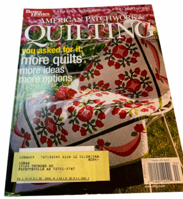 American Patchwork & Quilting April 2004 10 Quilt Patterns Pieced and Applique