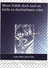 Lucky Strike Werbung Anzeige Reklame
