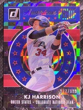 2017 Donruss Baseball American Pride /999 #AP10 KJ Harrison Team USA America