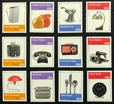 2011 #4546 a-l Forever - PIONEERS OF INDUSTRIAL DESIGN - Set of 12 Singles - MNH