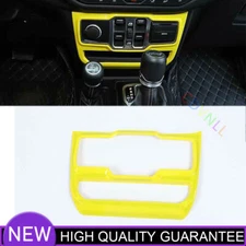 Glass Window Lifting Lock Panel Trim For Jeep Wrangler JL 2018-21 Bright Yellow