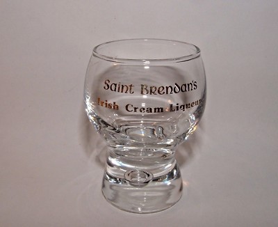 Saint Brendan's Irish Cream Liqueur Tasting / Shot Glass, Age Unknown, pre-owned
