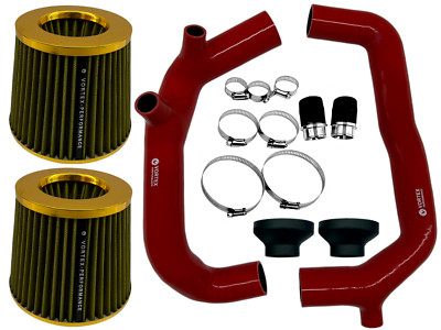 N54 Upgrade Turbo Inlet pipe 2.0'' FOR 07-10 BMW 335xi 335i 535i - RED GOAF