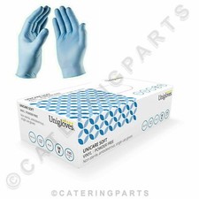 DISPOSABLE GLOVES POWDER FREE VINYL BOX OF 100 M MEDIUM BLUE LATEX FREE RUBBER