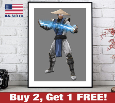 Mortal Kombat Raiden Poster 18'' x 24'' Print Game Room Wall Art Decor