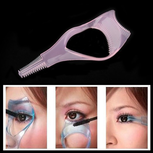 Eyelash Brush Curler Mascara Guard 3 in 1 Applicator Tool Stencil Shield Guide eBay