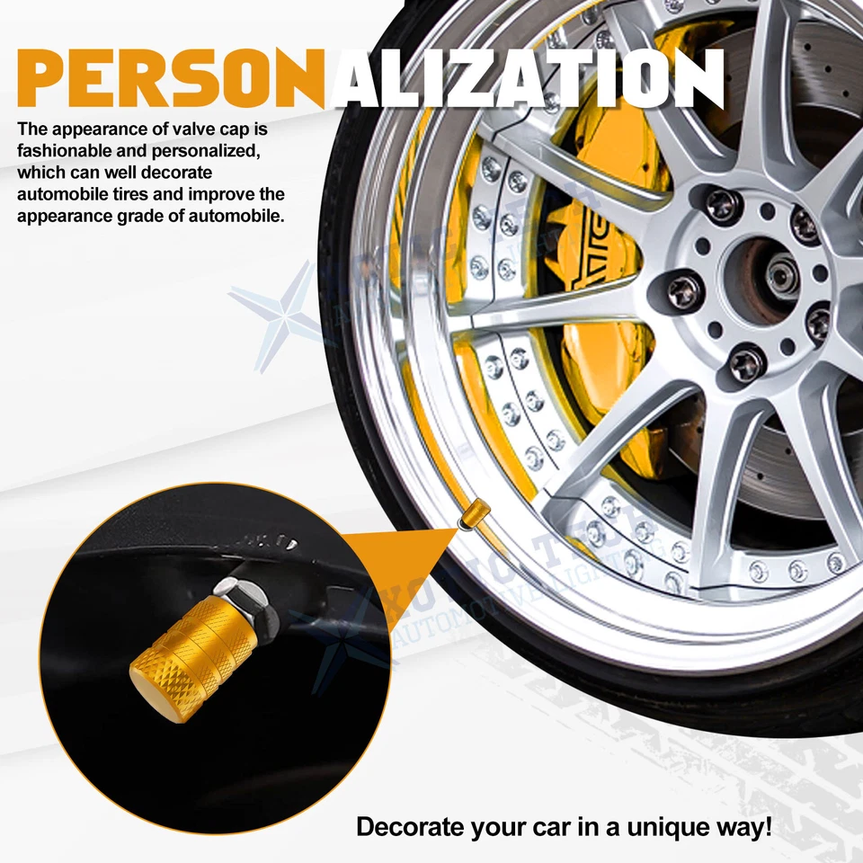 Tire Air Valve Cap Cover Dust Stem Aluminum General Purpose Universal For Car - Image 4 of 4