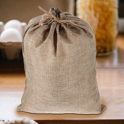 6 Pcs Drawstring Bag Burlap Bags for Vegetable Storage Potato Sacks - Picture 5 of 12