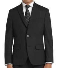 EUC Joseph Feiss Boys Black Suit, Dress Shirts Tie Jacket Sz 10, Pant Sz 8