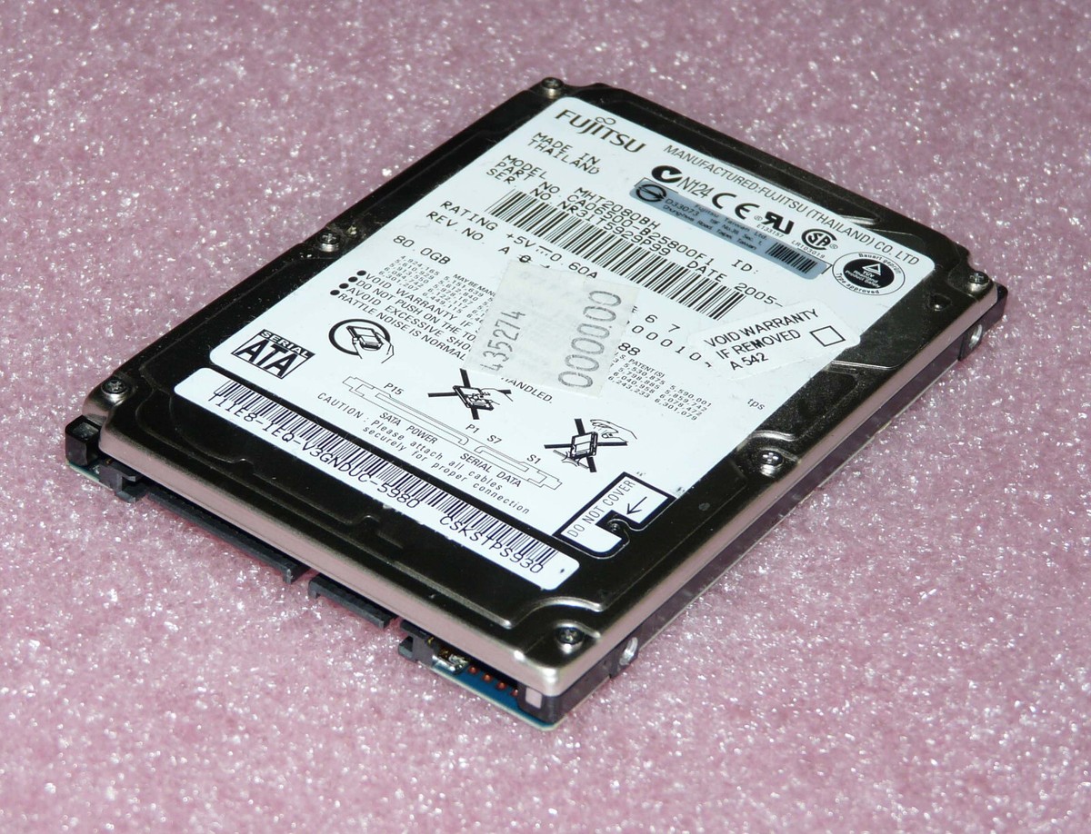 80GB Fujitsu MHT2080BH 5400rpm Hard Drive Disk Festplatte SATA HDD