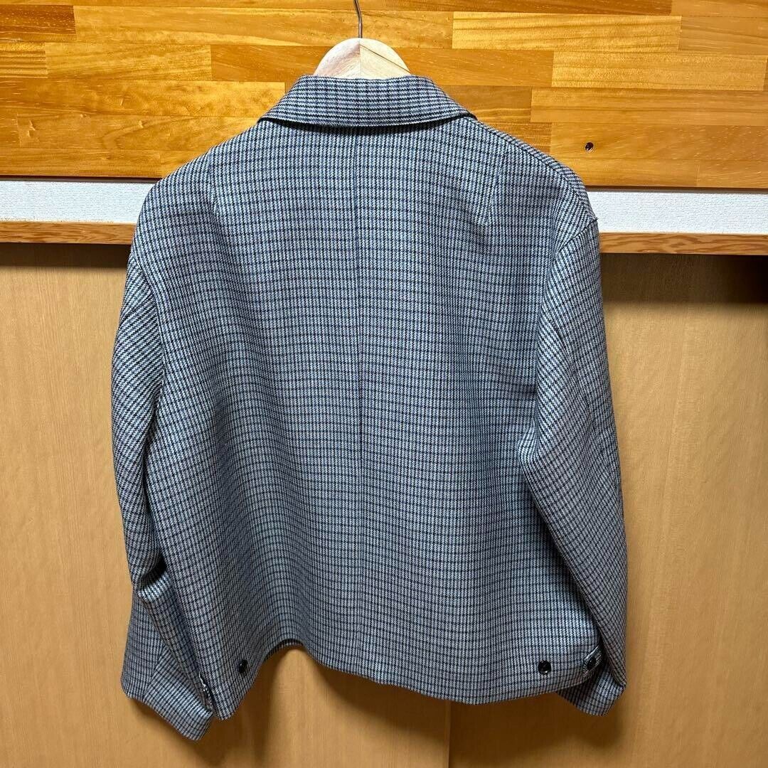 AURALEE DOUBLE FACE CHECK ZIP UP BLOUSON Men's Wool Jacket AURALEE DOUBLE FACE CHECK ZIP UP BLOUSON Men's Wool Jacket