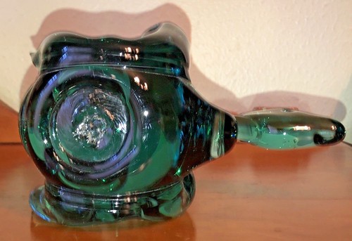 Heavy SOLID Swan Figurine Hand Blown Murano? GORGEOUS TEAL BLUE/GREEN COLOR RARE - Picture 4 of 9