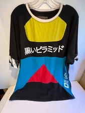 Black Pyramid T Shirt Japanese Logo Black Multi Color Size XXXL