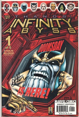 THANOS INFINITY ABYSS #1 DYNAMIC FORCES SIGNED JIM STARLIN DF COA MARVEL MOVIE