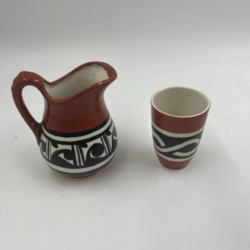 Vintage CREEK TURN Pitcher Cup Mug  Handcrafted Studio Art Pottery 60s/70s