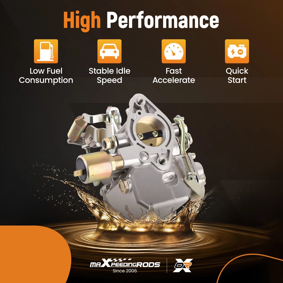 34 PICT-3 Carburetor for VW Volkswagen Super Beetle 1971-1979 113129031K 1 BBL - image 2 of 4