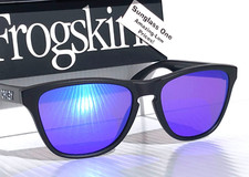 NEW Oakley Frogskins S Matte Black PRIZM Violet Lens Sunglass 9508-04