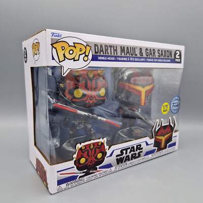 Funko Pop! Star Wars 2 Pack Darth Maul & Gar Saxon Glows in the Dark