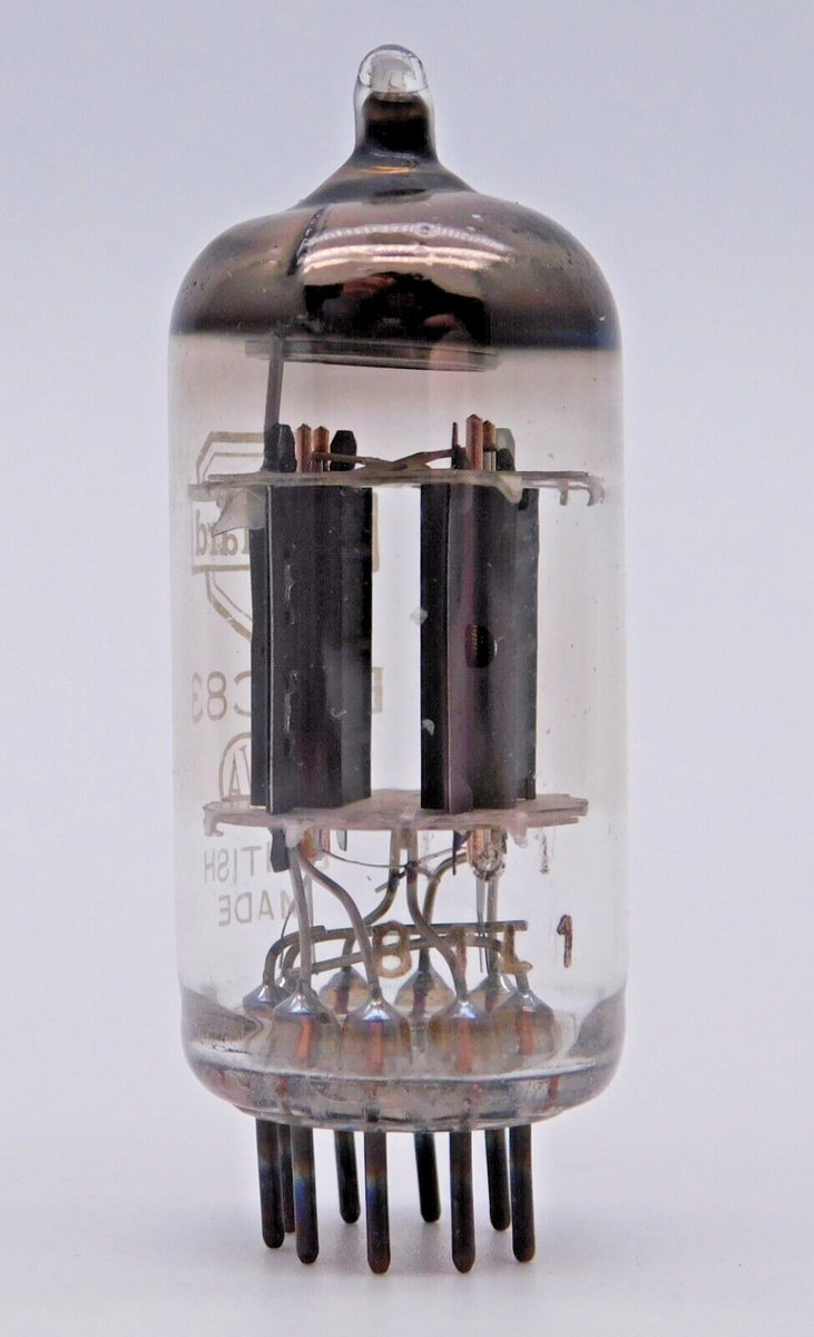 Mullard ECC83 12AX7 Short Plate Valve Tube I61 B1L1 Tested Strong