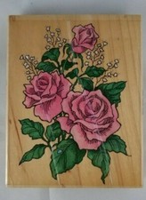 Large Classic Roses Rubber Stamp Stampendous R031