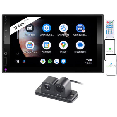 Creasono 2-DIN-Autoradio mit Apple Carplay & Android Auto inkl. Rückfahrkamera