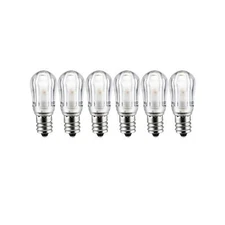 6PK S6 Night Light Bulbs, 1 Watt (10W), Mini E12 Candelabra Base