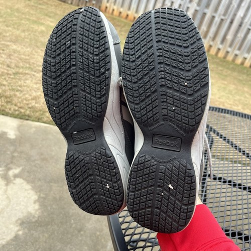 Reebok ASTM F241311 Safety Steel Toe Leather Gray Work Shoes Men’s 5M Women’s 7 eBay