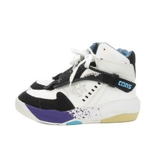 Converse AeroJam EW MID Sneakers HighCut Basketball Shoes White Black Purple Siz thumbnail 10
