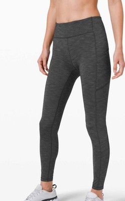 Lululemon Speed Up Tight 28'' Heathered Black Size 4
