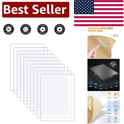 10 Clear Cast Plexiglass Sheets 5x7'' - 1/8'' Thick Ideal for Laser Cutting & More