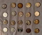 One Mixed Roll of 20 Silver Half Dollars  $10 Face Value FRANKLIN and  KENNEDY