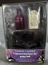 2011 Yankee Candle Halloween Witches’ Brew Reed Diffuser Decor Set New W/Box