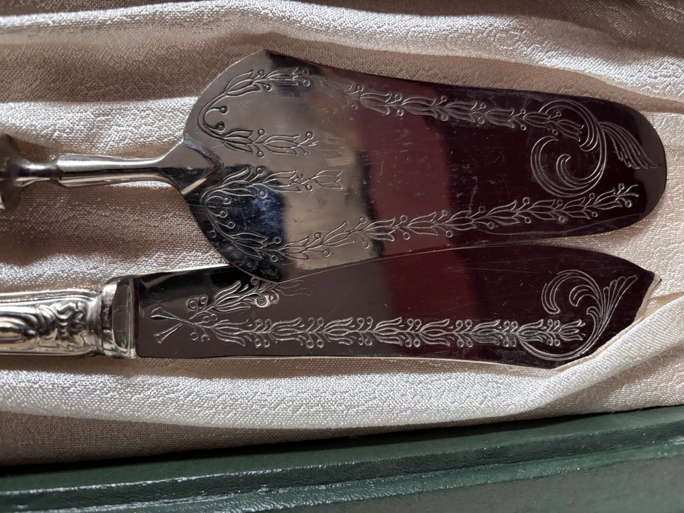 Servizio Posate Da Taglio Dolce Argento 800/900 Vintage - Immagine 2 di 4