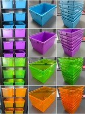 6 X Plastic Storage Boxes Suitable For Ikea Kallax, Pax Furniture 42.5 X 31 X 23