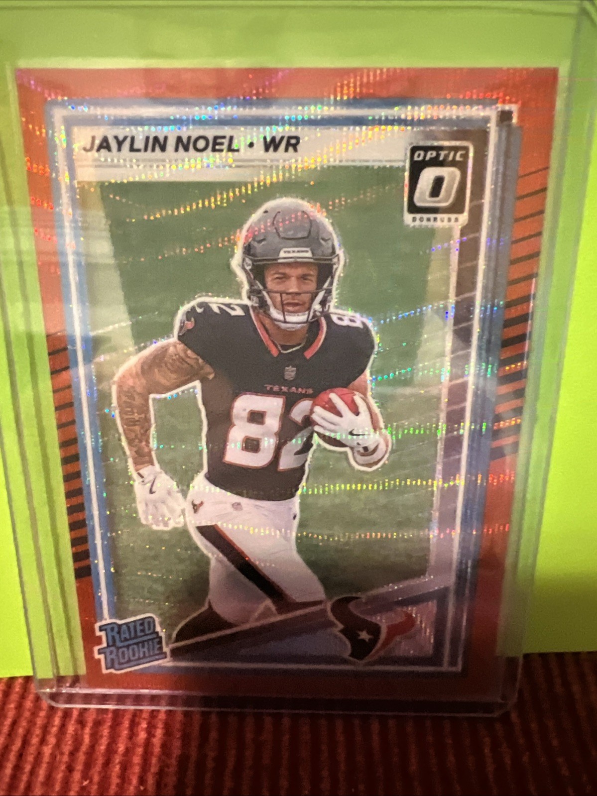 2025 Panini Donruss - Rated Rookie Jaylin Noel #324 Optic Preview Red Wave (RC)
