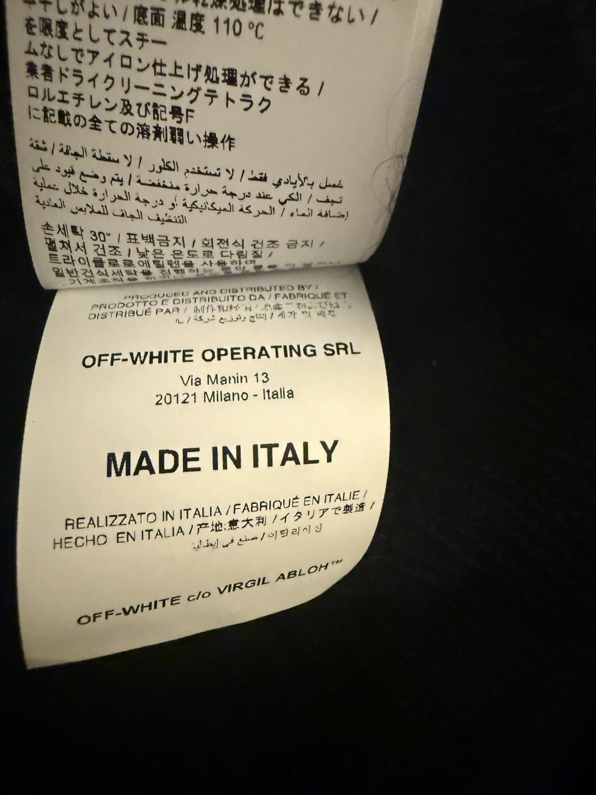 Off-White Virgil Abloh Fuzzy Gradient Mohair Blac… - image 7