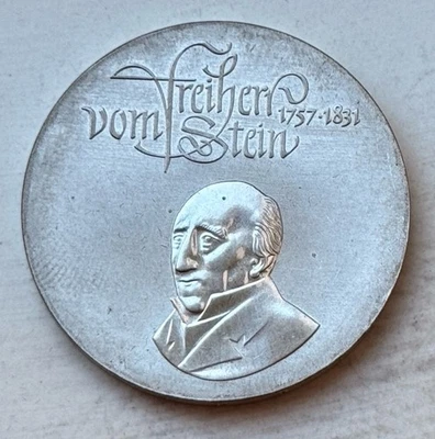 20 Mark 1981 DDR Karl Freiherr von Stein 20,9g 0,5 Silber Münze Km#83 - Bild 1 von 2