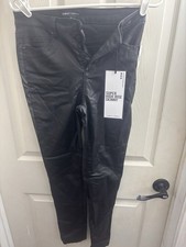 NWT Almost Famous Juniors Faux Leather Pants Size 3 Black