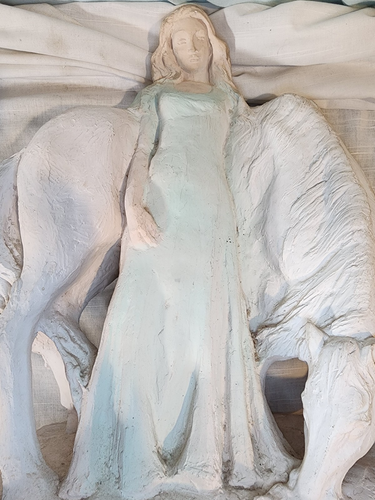 KLARA SEVER 1997 Sculpture, Woman with Horse, NICE! - Picture 17 of 21