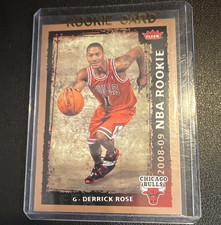 Fleer 2008-09 NBA Derrick Rose Chicago Bulls RC Rookie Card #201. rookie card picture
