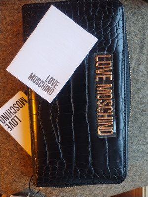 Love Moschino Black Zip Around Wallet