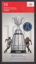 Canada BK516 Grey Cup Toronto Argonauts Logo O/P Complete Booklet 10xP stamps