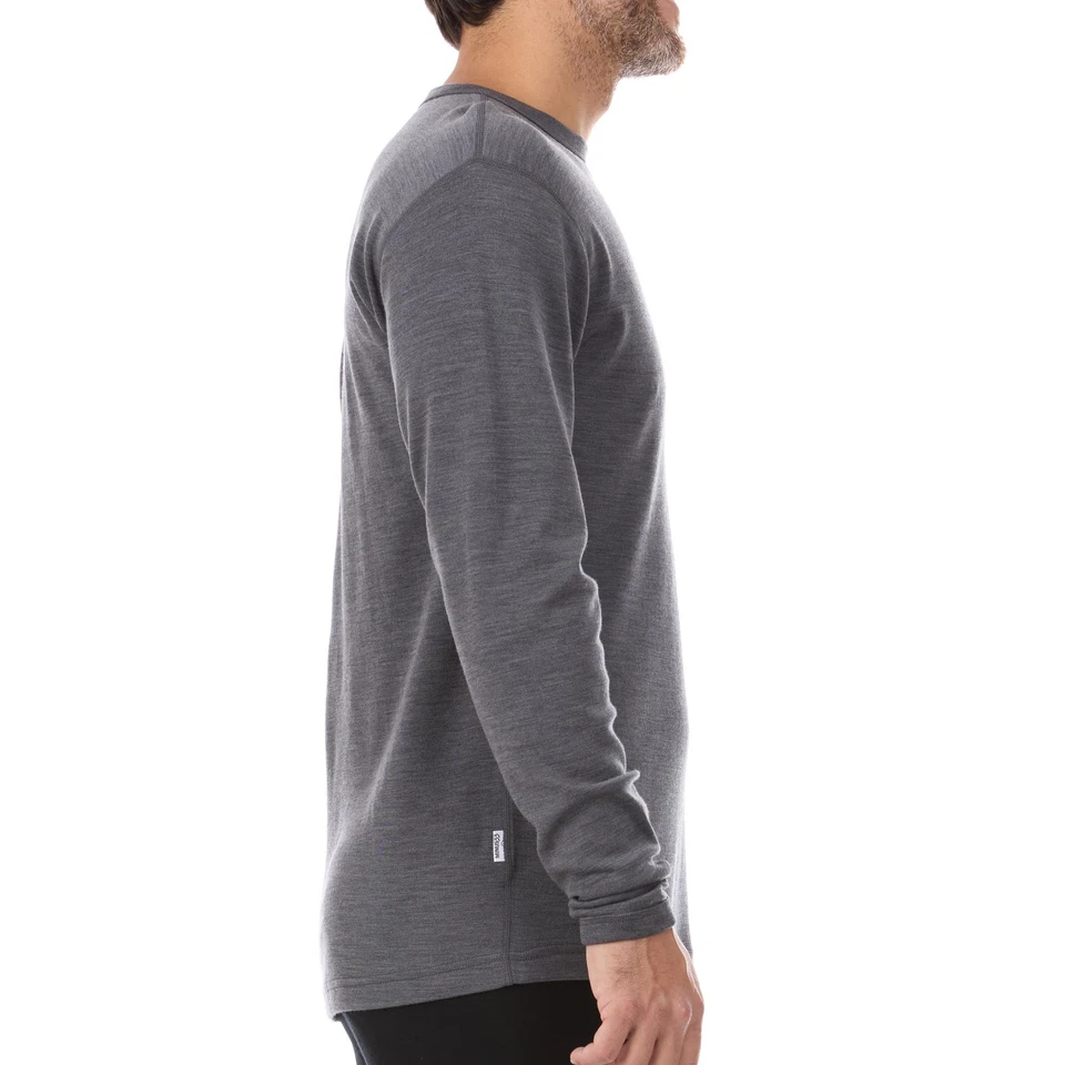 Minus33 100% Merino Wool Base Layer Midweight Grey Crew Neck Medium - Image 2 of 4