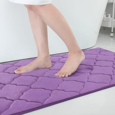 Memory Foam Bath Mat Rug 40x32, Ultra Soft and Absorbent 40" x 32" Lavender