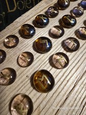 Handmade Elder Futhark Rune Set Brown glass pebbles Pagan Norse