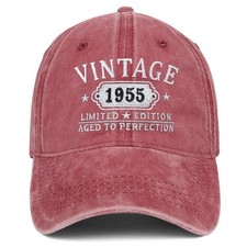 70th Birthday Gifts for Women Man Vintage 1955 Baseball Cap Meaningful Gifts ...