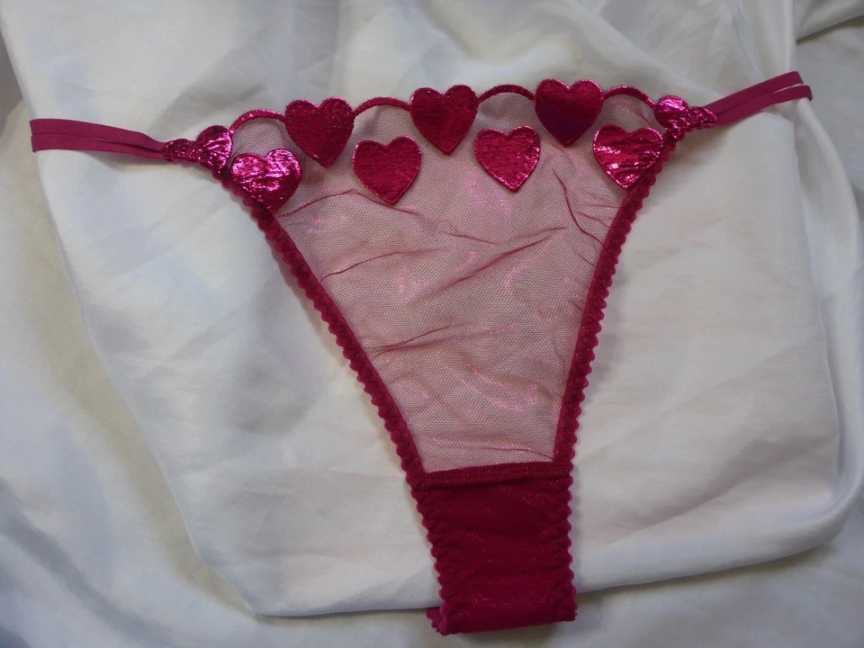 12, Calzoncillo Agent Provocateur Liliya, malla transparente con brillo, magenta, AP talla 4, NUEVO Foto 4 de 4