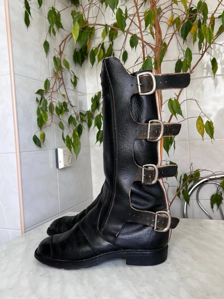 Botas altas de cuero Buffalo vintage años 90 unisex talla 43 Avant Garde PUNK ROCK Y2K Foto 4 de 4